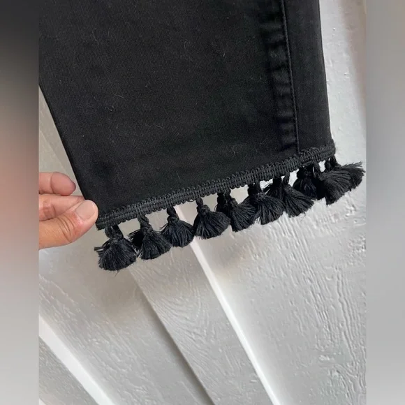 Talbots TASSEL HEM DENIM STRAIGHT CROP
- BLACK 16 - Picture 5 of 8